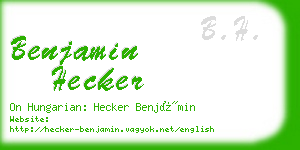 benjamin hecker business card